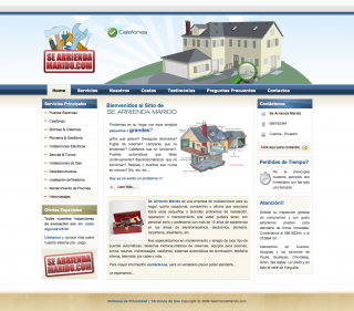 Site Design for SeArriendaMarido.com SeArriendaMarido.com Website Design
